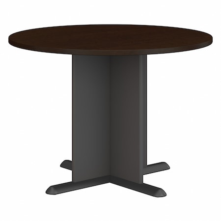 Bush Business Furniture Series A & C 42 Inch Round Conference Table in Mocha Cherry TB12942A